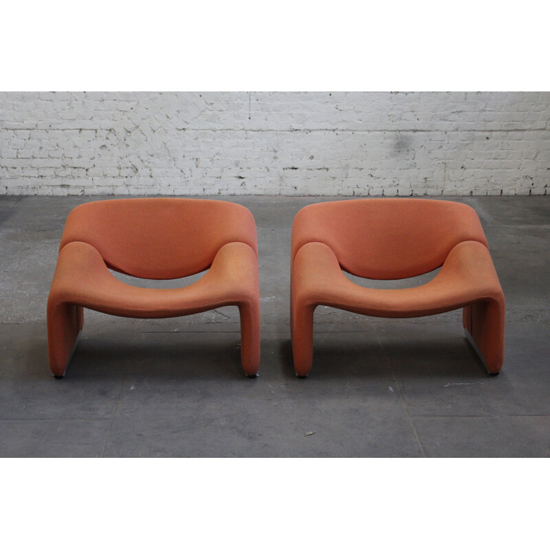 Vintage orange armchair "Groovy" by Pierre Paulin for Artifort