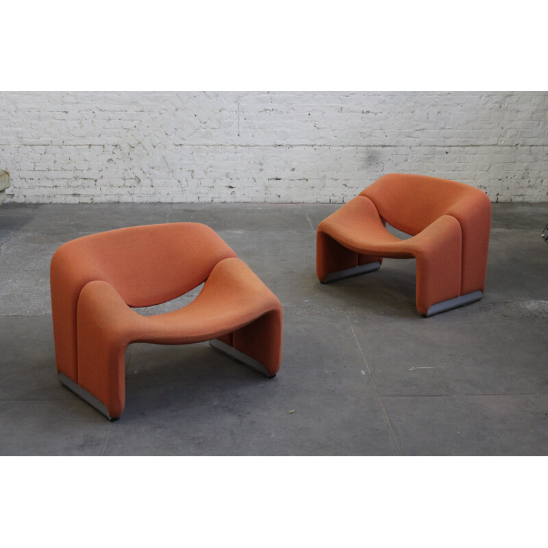 Vintage orange armchair "Groovy" by Pierre Paulin for Artifort