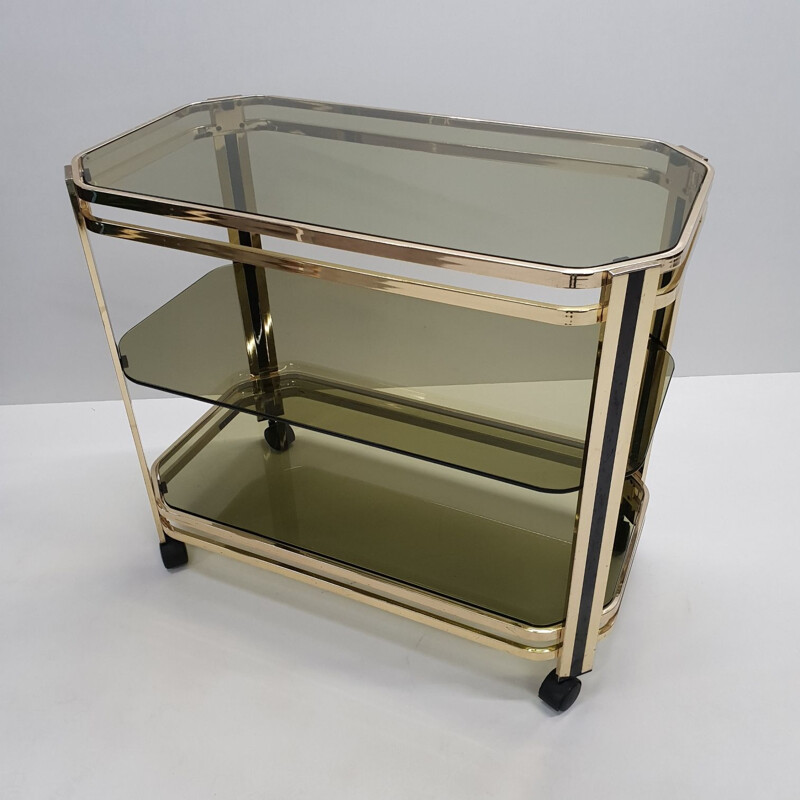 Vintage Italian serving cart with mirror