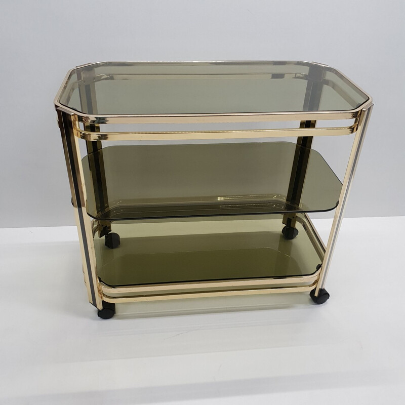 Vintage Italian serving cart with mirror