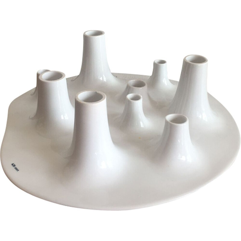 Vintage porcelain candleholder by Willem Noyons