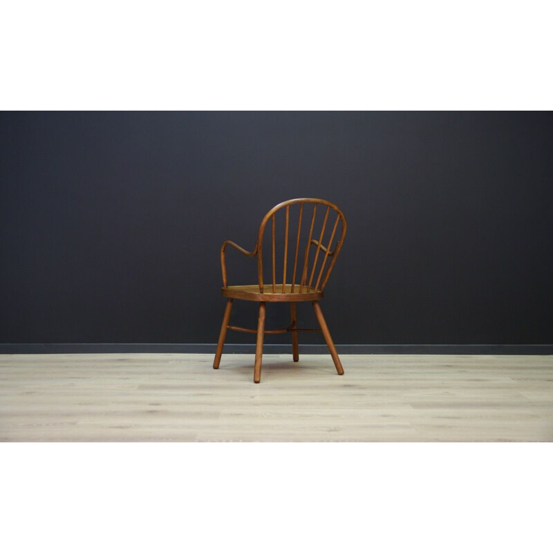 Vintage scandinavian Windsor chair in beechwood 1970