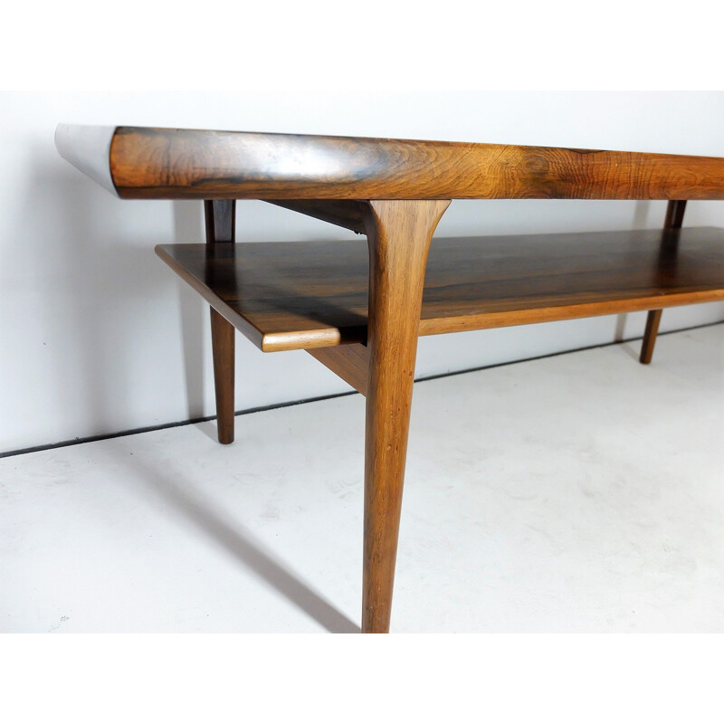 Vintage scandinavian coffee table in rosewood 1960