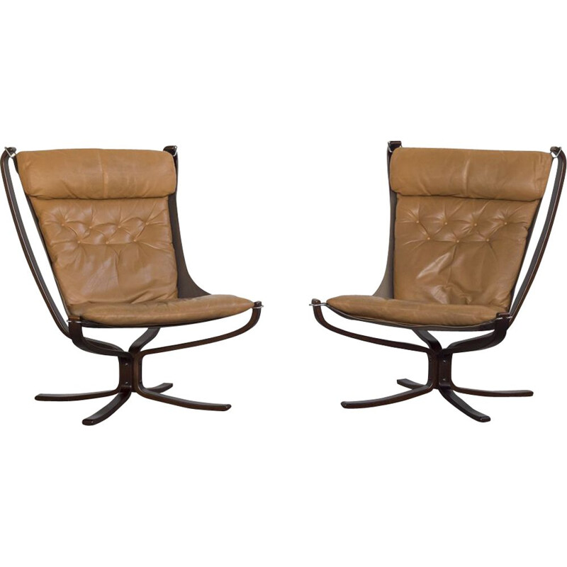 Set of 2 Falcon chairs by Sigurd Resell for Vatne Møbler