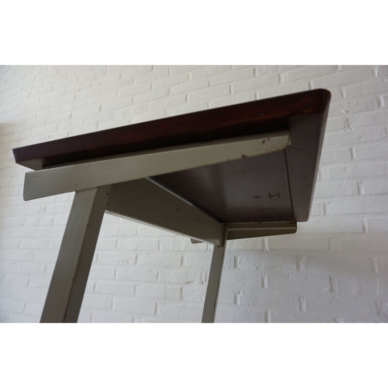 Set of vintage industrial dutch writing desk by Galvanitas Thurop 