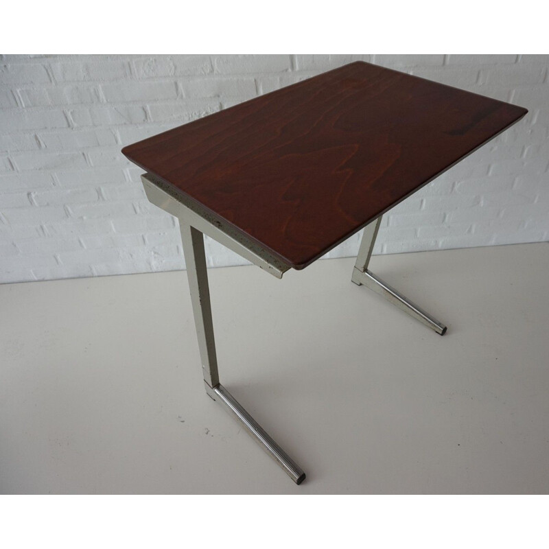 Set of vintage industrial dutch writing desk by Galvanitas Thurop 