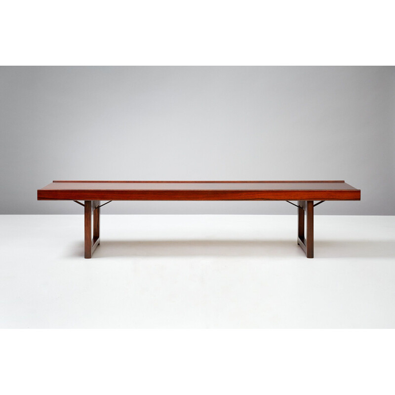 Vintage Norwegian bench in rosewood by Torbjorn Afdal for Bruksbo