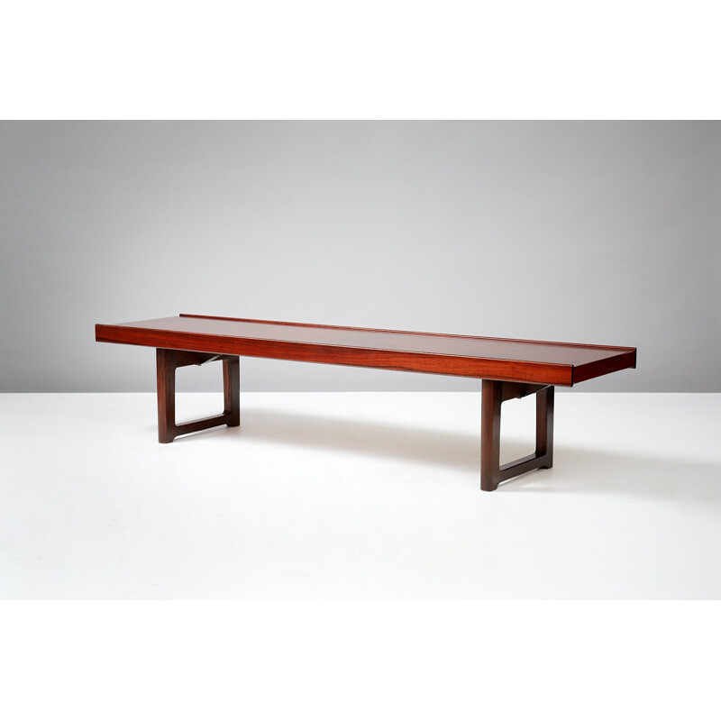 Vintage Norwegian bench in rosewood by Torbjorn Afdal for Bruksbo