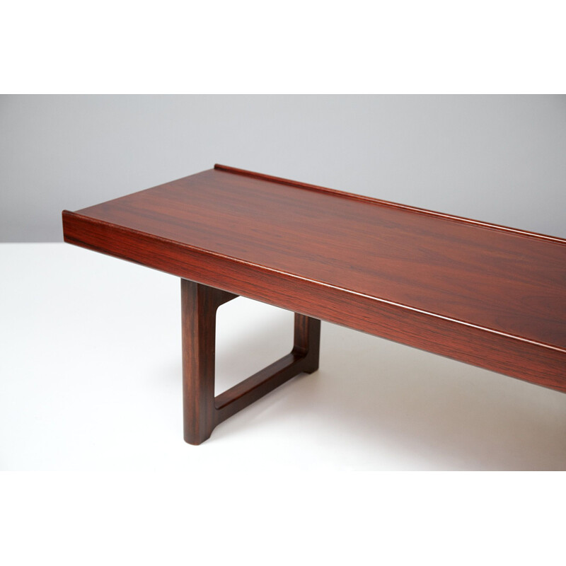 Vintage Norwegian bench in rosewood by Torbjorn Afdal for Bruksbo