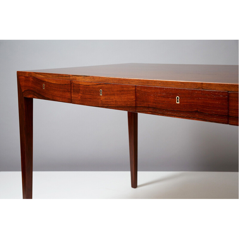 Vintage Danish desk in rosewood by Severin Hansen