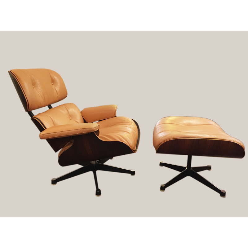 Fauteuil lounge et son ottoman, Ray & Charles EAMES - 1977