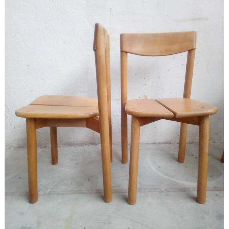 Set of 6 vintage chairs by Pierre Gautier Delaye