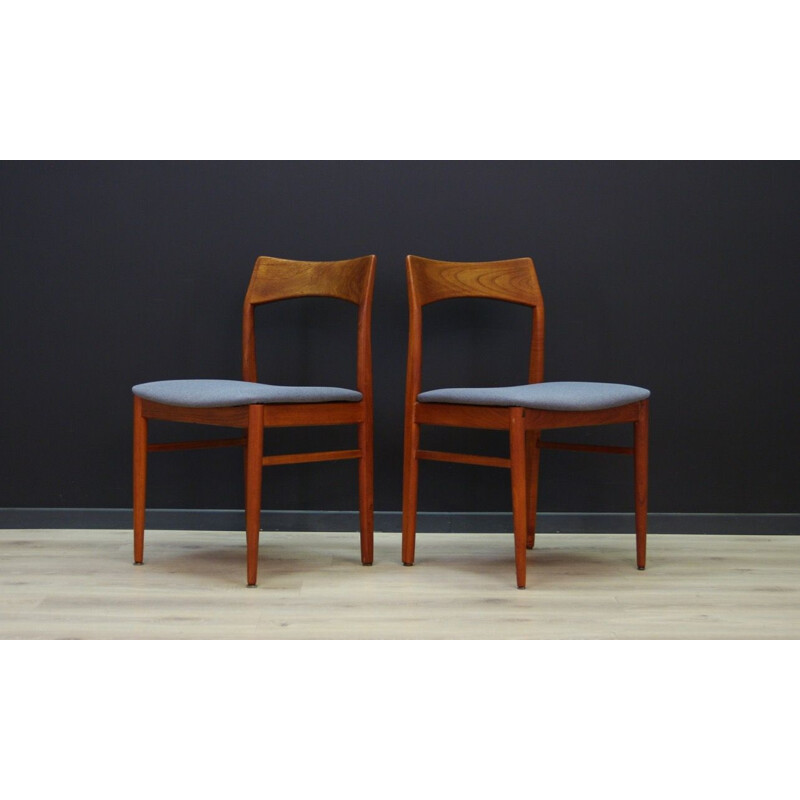 Ensemble de 2 chaises vintage Henning Kjaernulf en teck