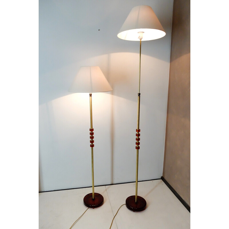 Pair of vintage scandinavian Carl Fagerlund floor lamps 1960