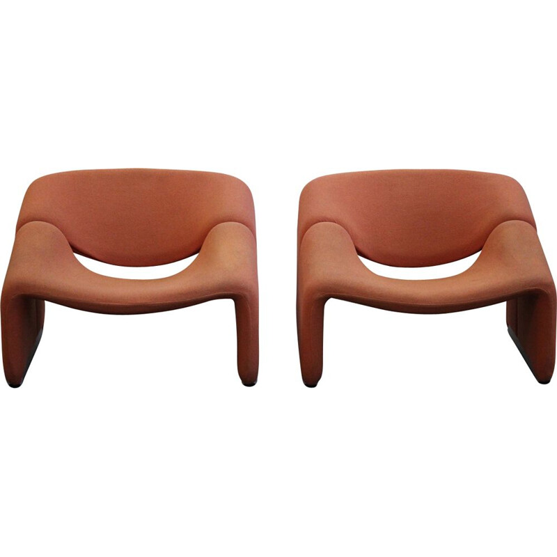 Vintage orange armchair "Groovy" by Pierre Paulin for Artifort