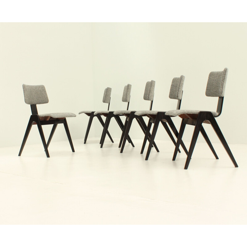 Ensemble de 6 chaises à repas vintage Hillestak par Robin et Lucienne Day