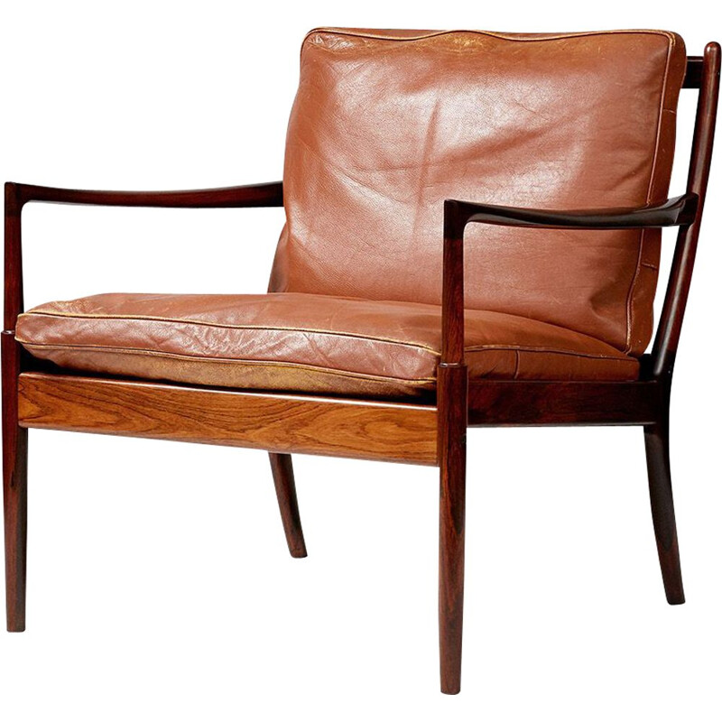 Fauteuil vintage suédois en palissandre par Ib Kofod-Larsen pour OPE