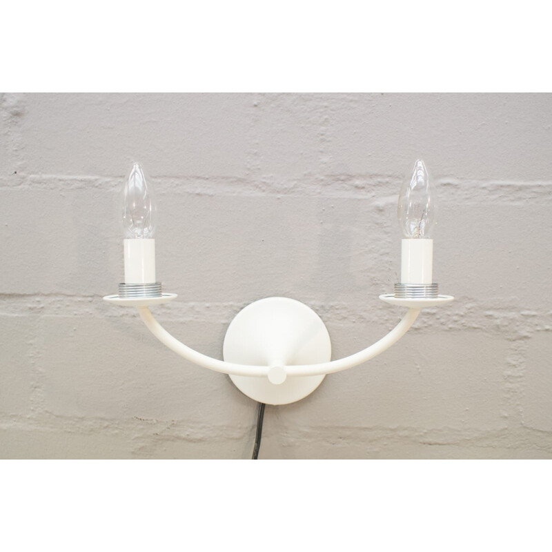 Vintage wall lamp in glass and metal by Max Bill for Temde