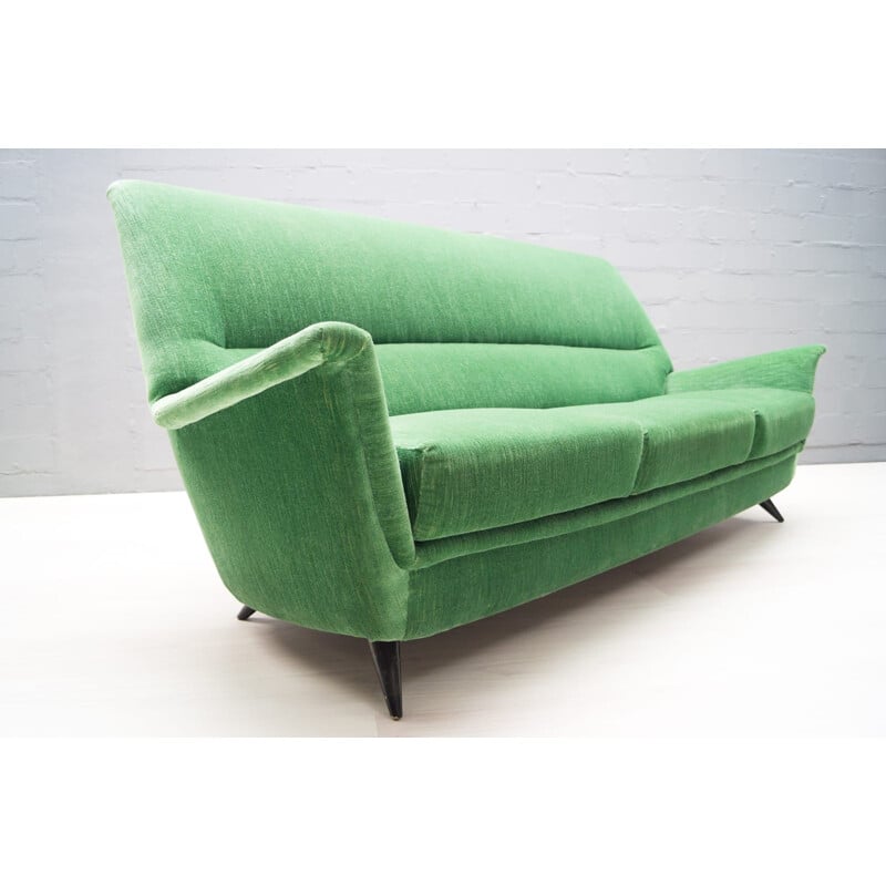 Vintage italienisches 3-Sitzer-Sofa grün