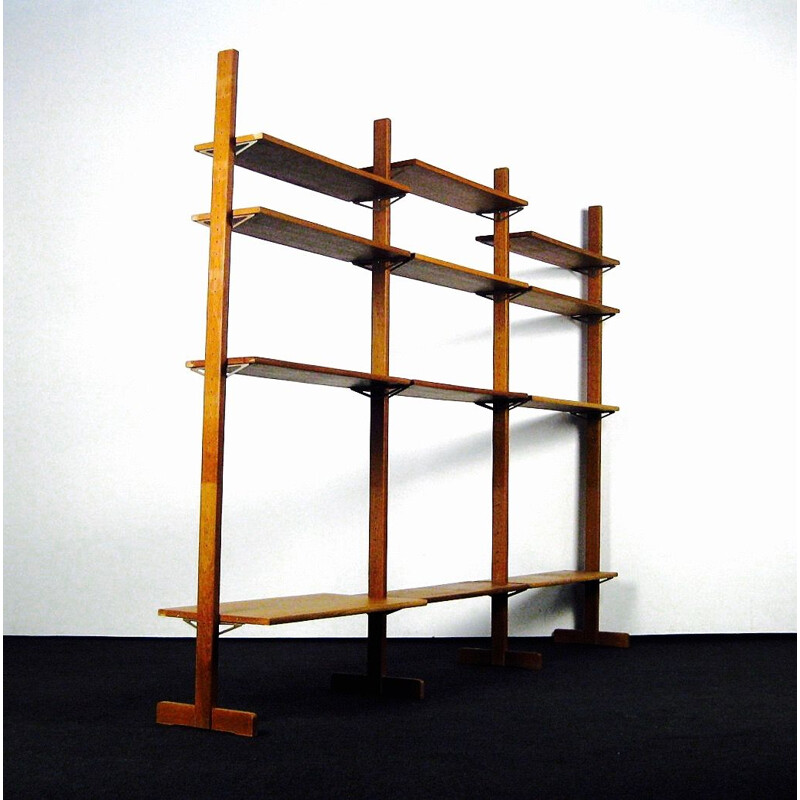 Vintage modular shelf in oak