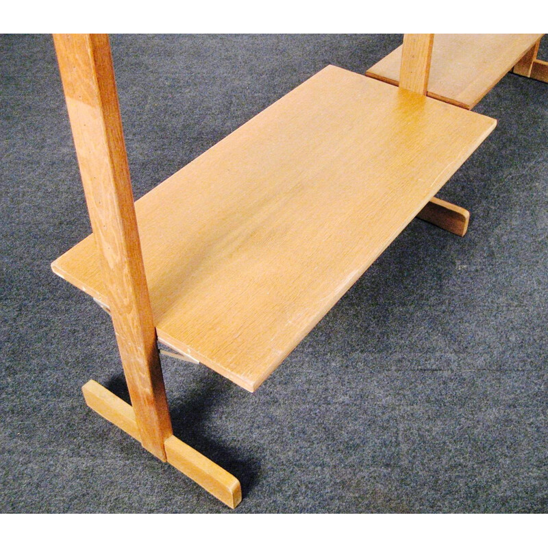 Vintage modular shelf in oak