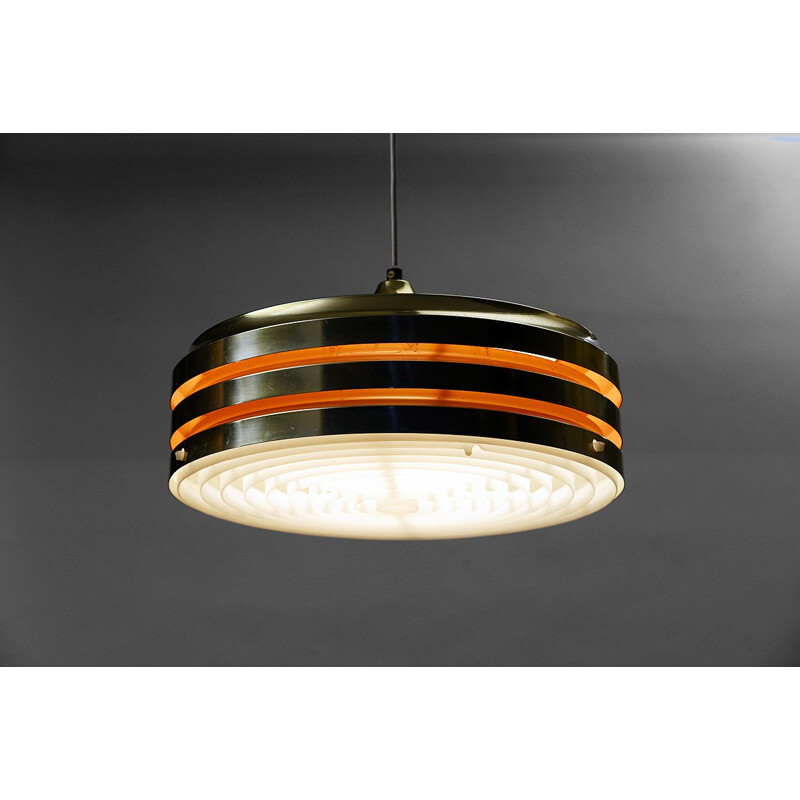 Vintage pendant light in aluminum by Carl Thore