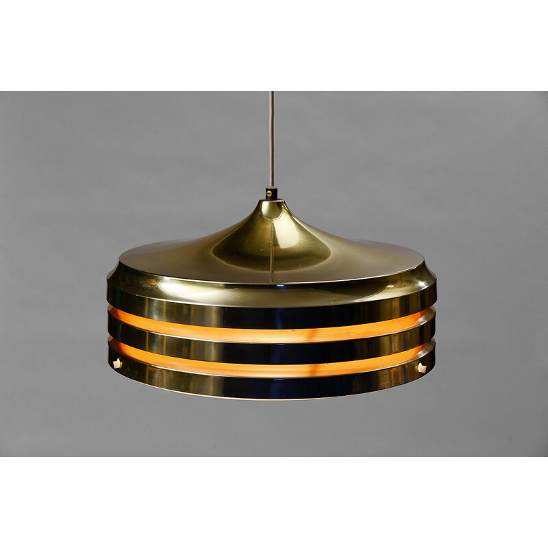 Vintage pendant light in aluminum by Carl Thore