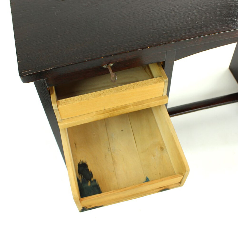 Vintage writing desk in oak