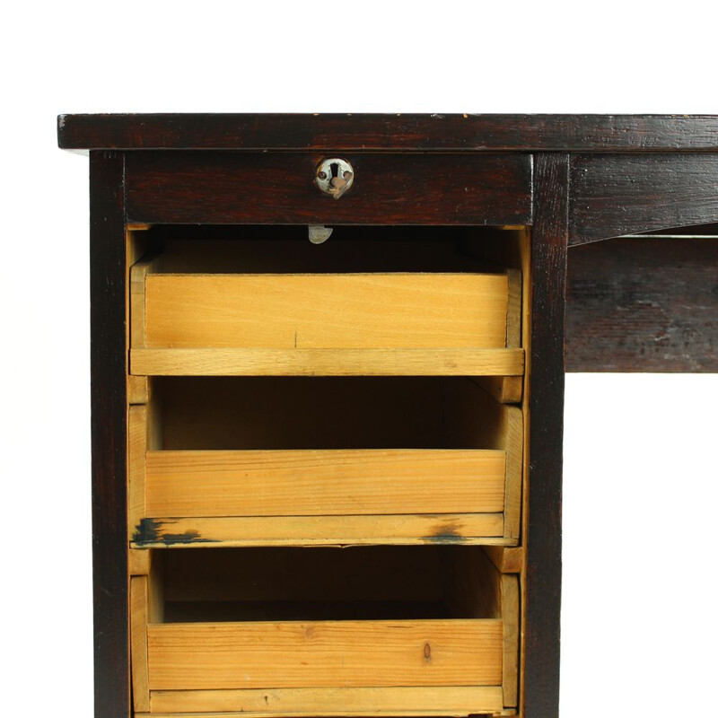 Vintage writing desk in oak