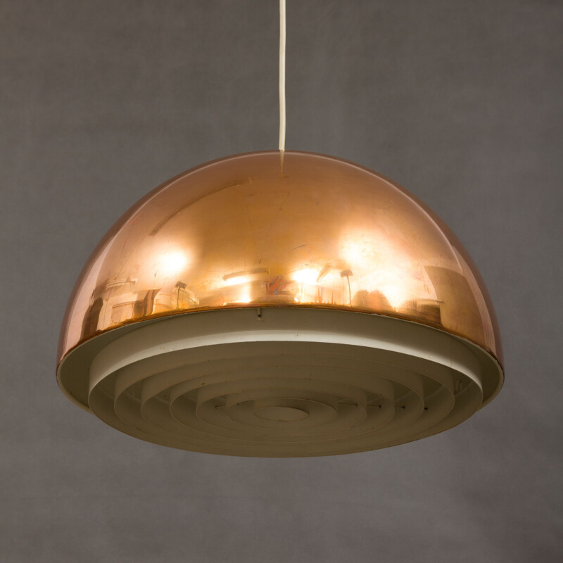 Vintage copper Louisiania lamp by Vilhelm Wohlert
