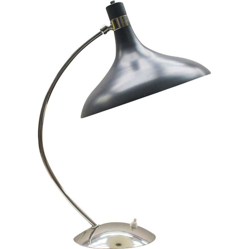 Lampe de table vintage italienne en métal 1950