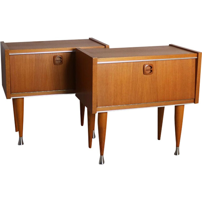 Pair of vintage french night stands from 1960