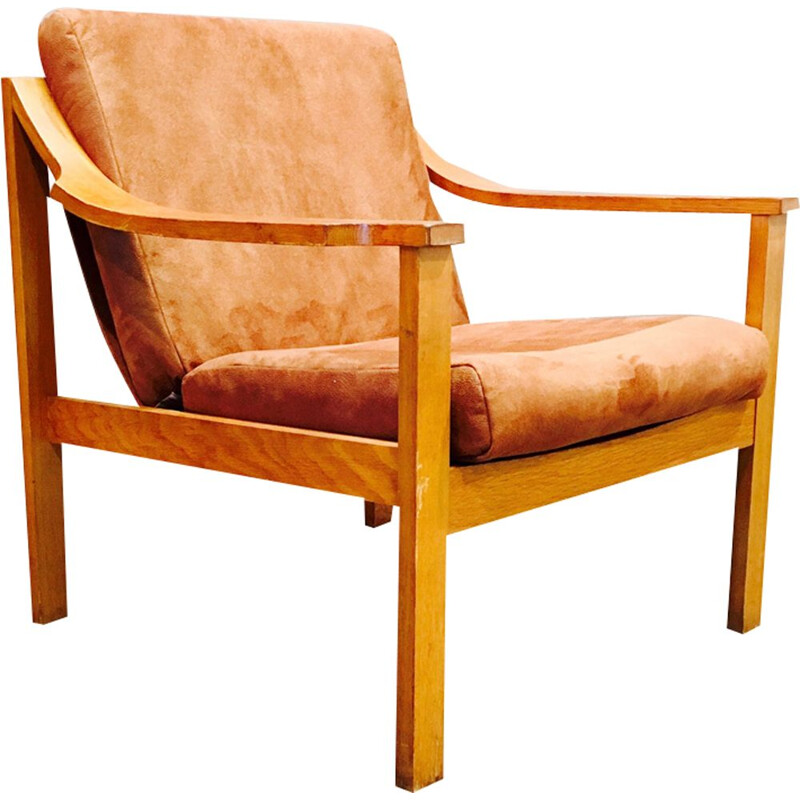 Vintage scandinavian teak armchair 1950