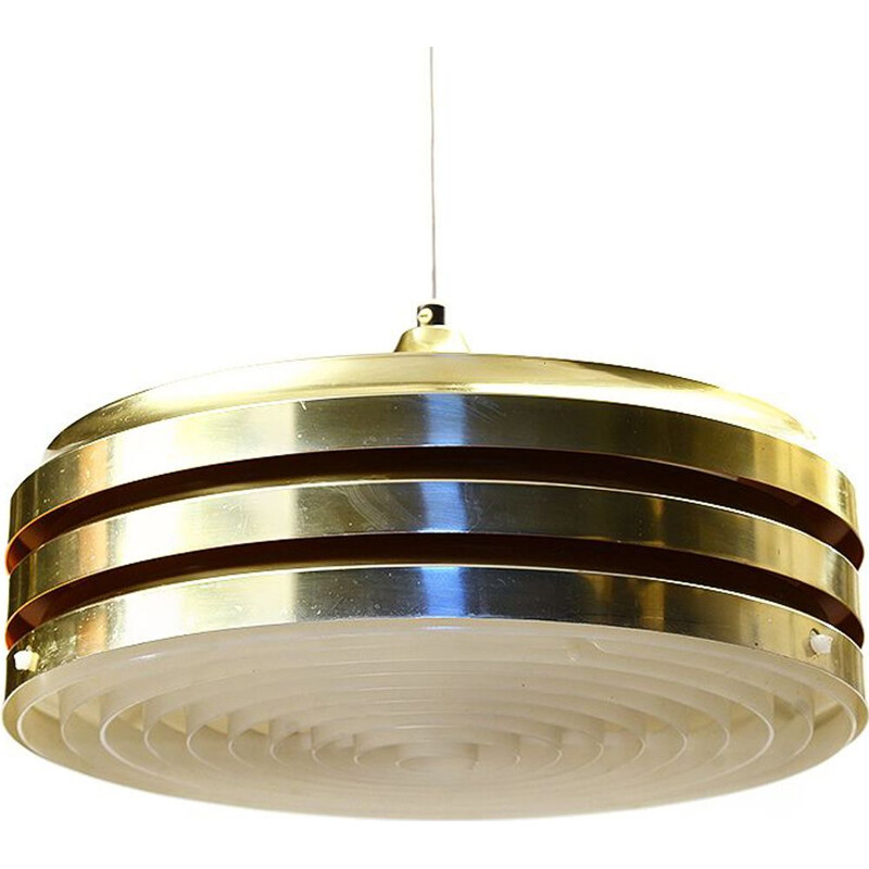 Vintage pendant light in aluminum by Carl Thore