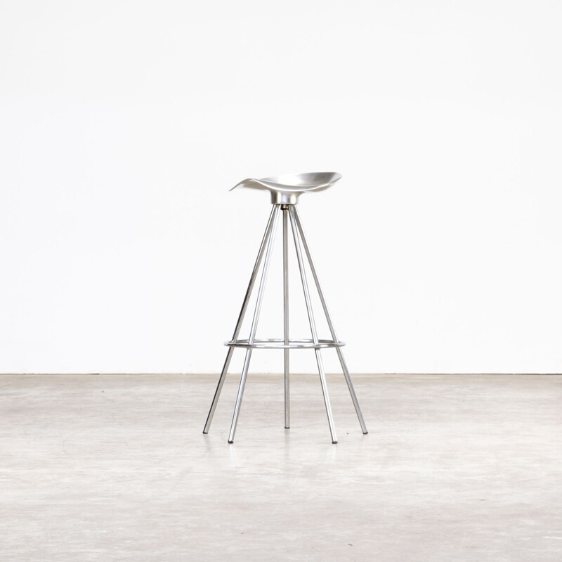 Tabouret vintage en aluminium par Pepe Cortes