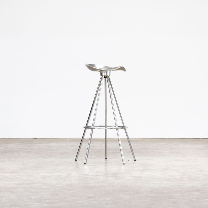 Vintage stool in aluminum by Pepe Cortes