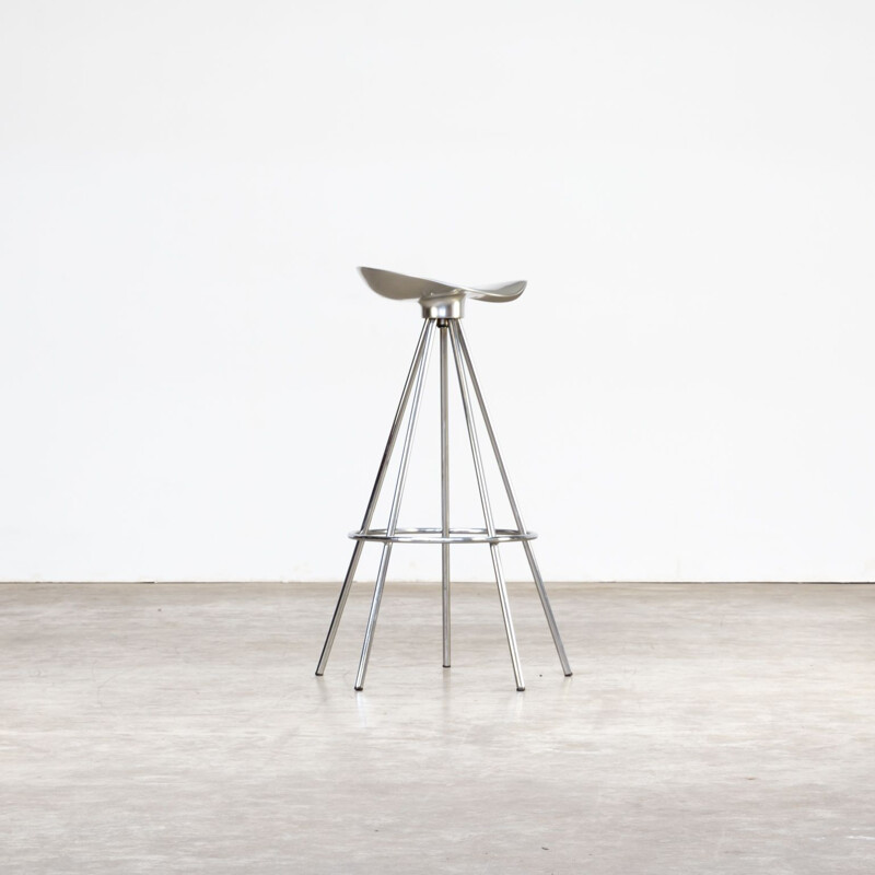 Vintage stool in aluminum by Pepe Cortes