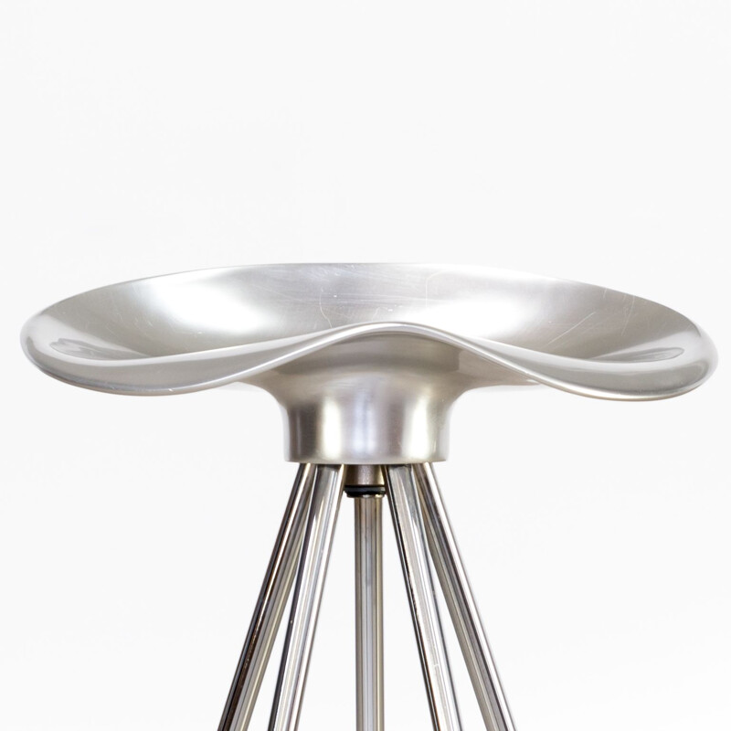 Vintage stool in aluminum by Pepe Cortes