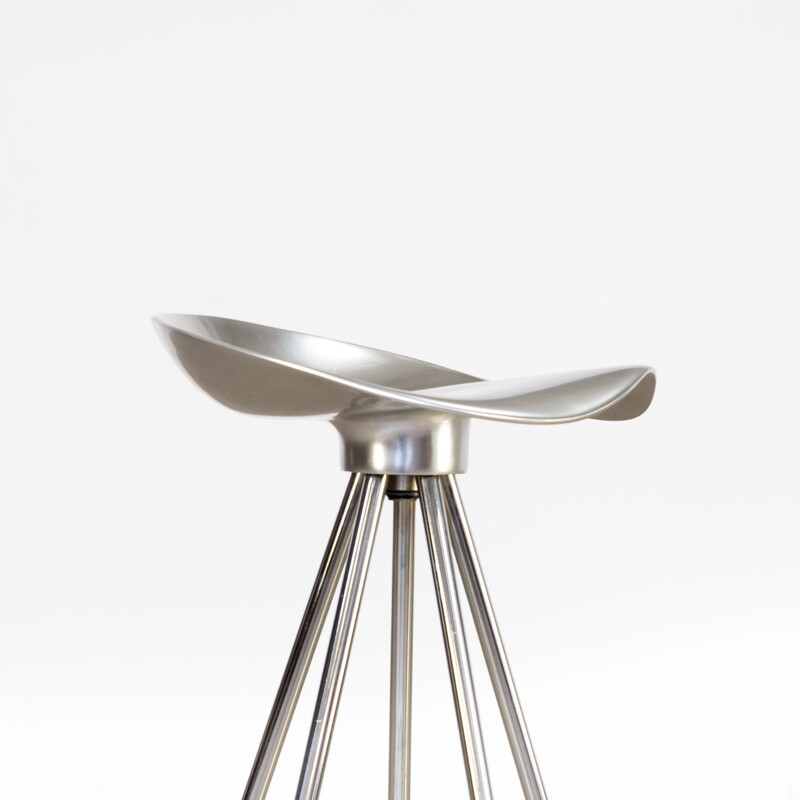 Vintage stool in aluminum by Pepe Cortes