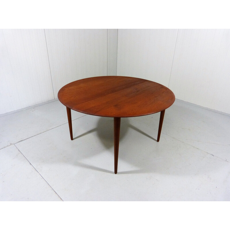 Vintage solid teak coffee table by Peter Hvidt & Orla Mølgaard-Nielsen