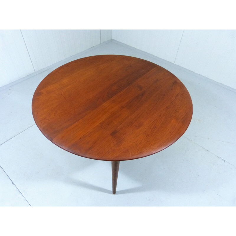 Vintage solid teak coffee table by Peter Hvidt & Orla Mølgaard-Nielsen