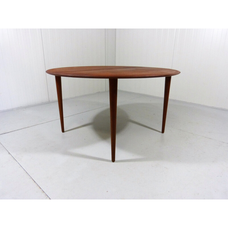 Vintage solid teak coffee table by Peter Hvidt & Orla Mølgaard-Nielsen