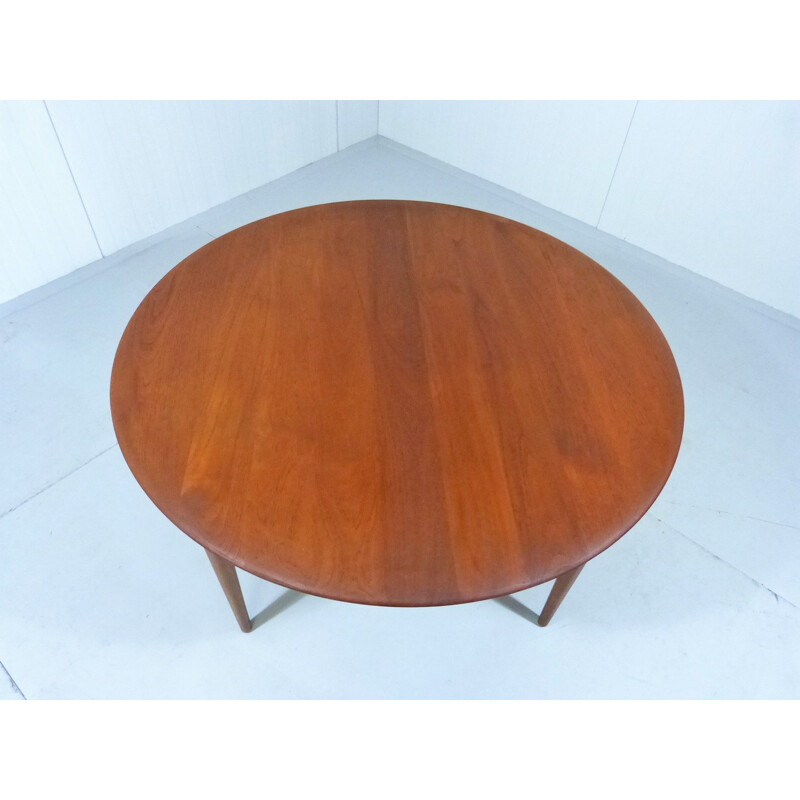 Vintage solid teak coffee table by Peter Hvidt & Orla Mølgaard-Nielsen