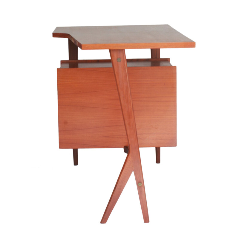 Vintage tripod desk in teak