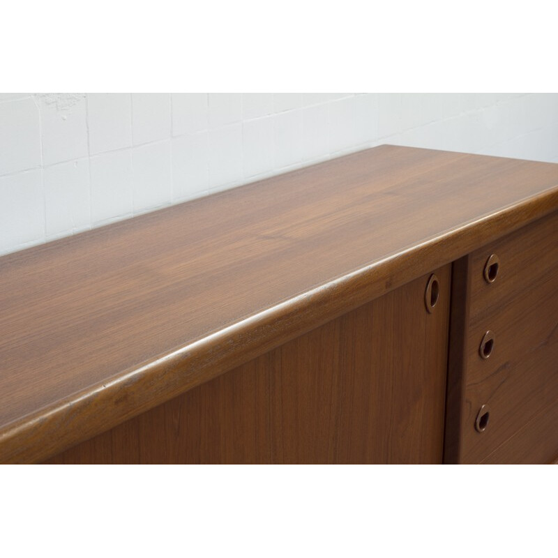 Large scandinavian sideboard in teak, HP HANSEN - 1960s