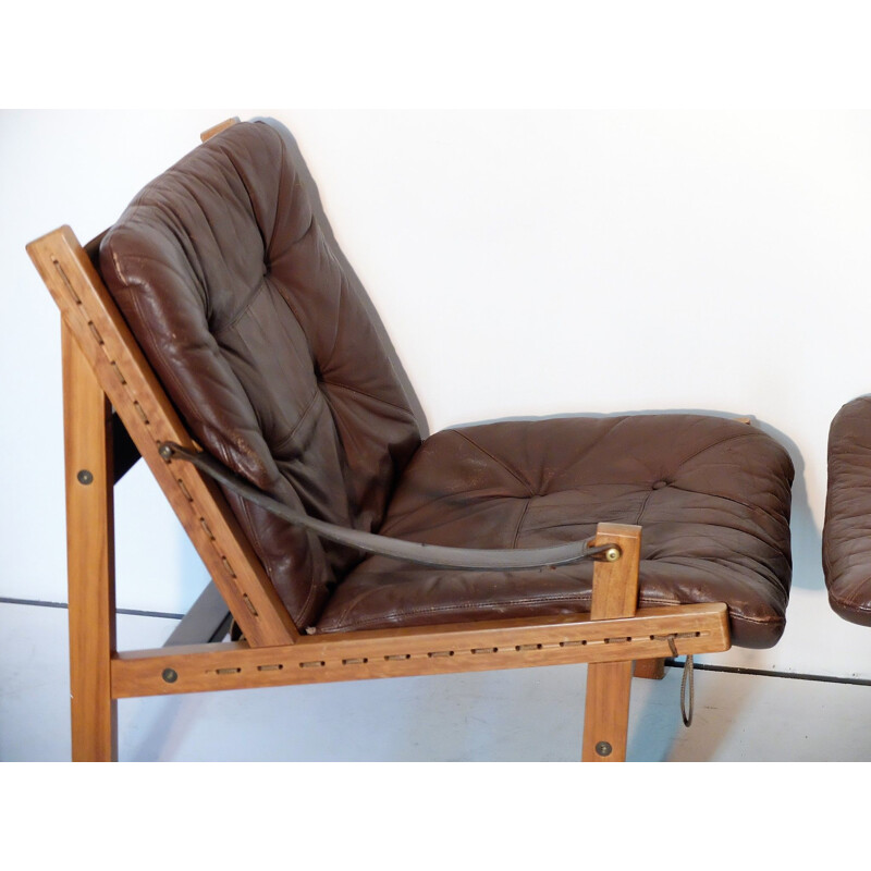 Suite de 2 fauteuils vintage scandinave "Hunter" par Torbjorn Afdal