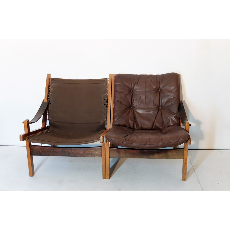 Set of 2 vintage Scandinavian armchairs "Hunter" by Torbjorn Afdal