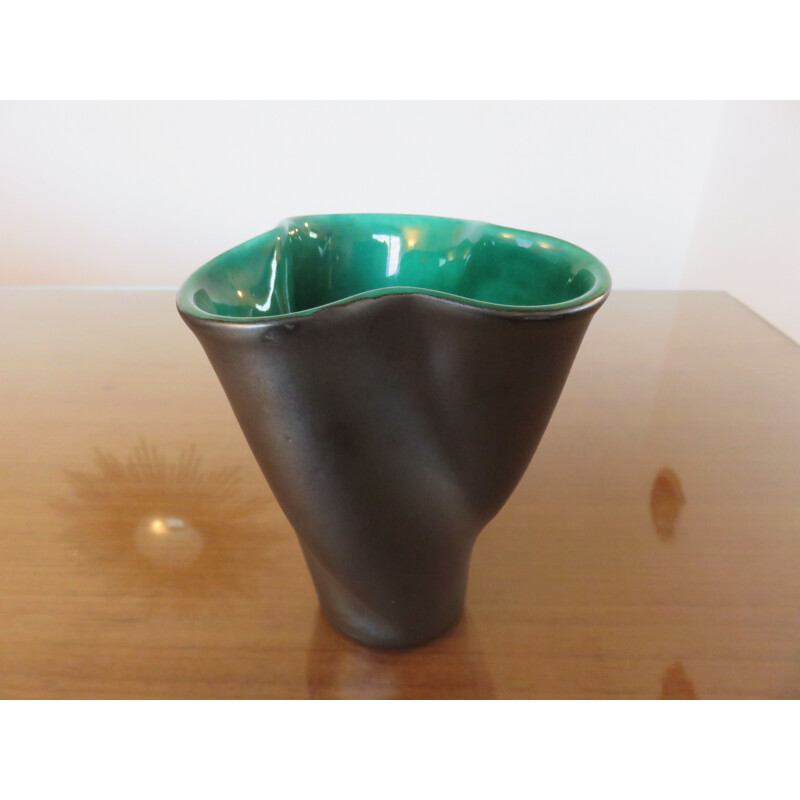 Vintage vase in ceramic by Elchinger
