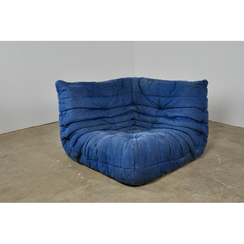 Vintage blue Togo living room set by Michel Ducaroy for Ligne Roset