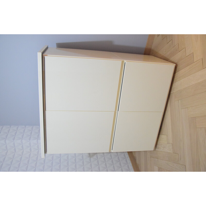 Meuble de rangement vintage blanc